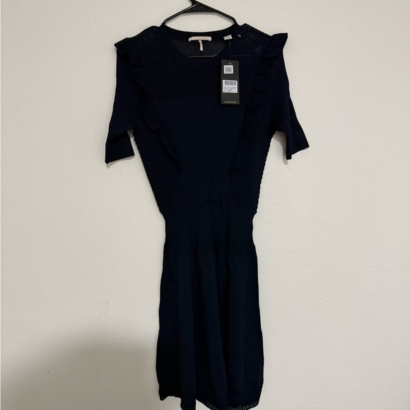 Scotch & Soda Navy Knit Circle Skirt with Flared Hem - Picture 3 of 6